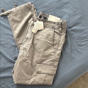 American Eagle Outfitters Gray Cargo Pants with Relaxed Fit